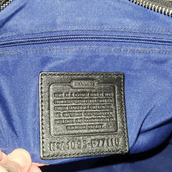 Coach Black Signature Canvas Tote Bag - Picture 5 of 6